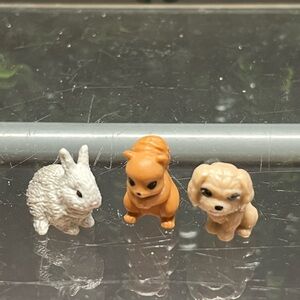Barbie Pet Figurine Trio - White, Orange, Tan